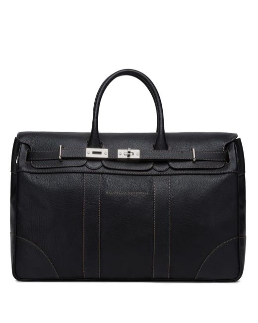 Brunello Cucinelli Weekender Country Bag in Black für Herren