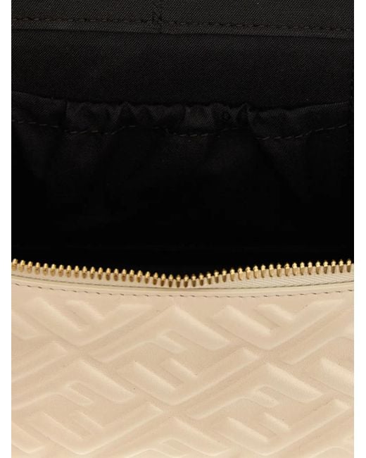 Fendi Natural Vanity Ff-Pattern Quilted Tote Bag