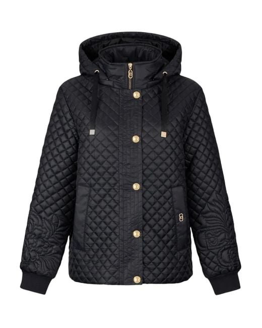 Liu Jo Blue Gesteppte Kapuzenjacke