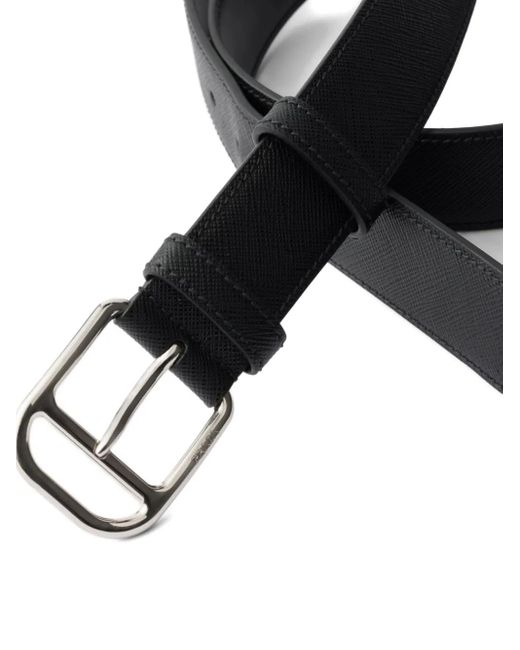 Prada Black Saffiano Leather Belt for men