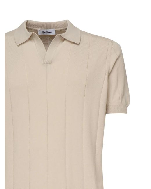 Galiana Natural Ribbed Polo T-Shirt for men