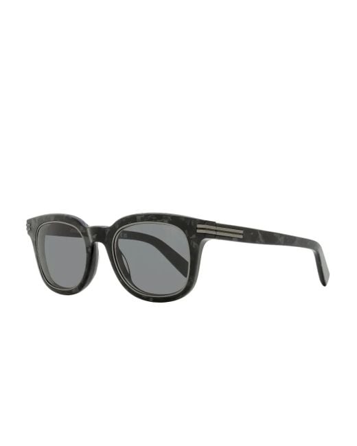 Zegna Gray Rectangular-Frame Sunglasses for men