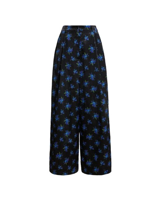 Essentiel Antwerp Blue Karmen Floral-Print Palazzo Pants