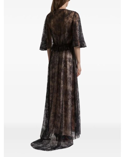 Alberta Ferretti White V-Neck Maxi Dress