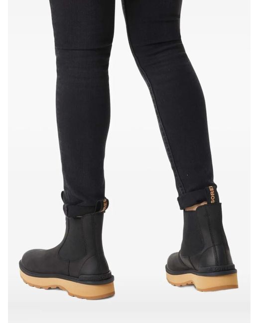 Botas chelsea con panel elástico Sorel de color Black