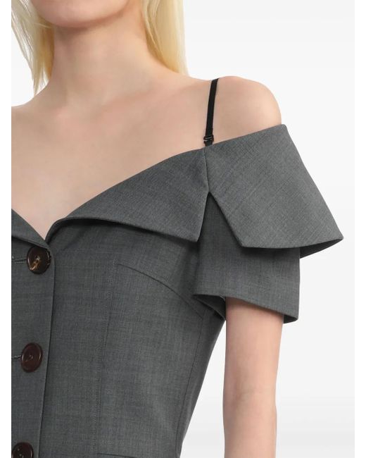 ShuShu/Tong Gray Button-Up Dress