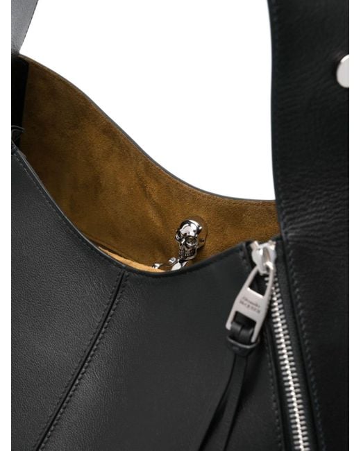 Bolso de hombro con logo Alexander McQueen de color Black