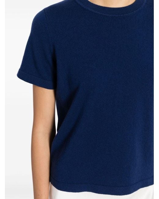 T-shirt a maniche corte di N.Peal Cashmere in Blue
