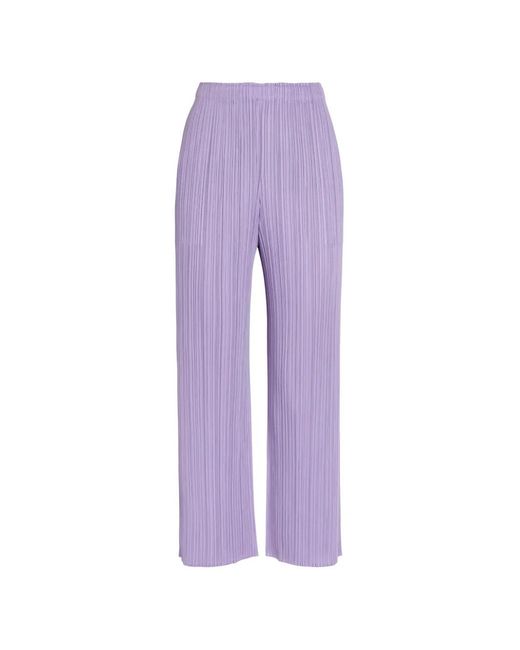 Issey Miyake Purple April Pleated Trousers