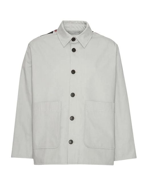 Henrik Vibskov Gray Veste Imprimée À Boutonnière