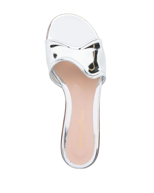 Gianvito Rossi White Lucrezia Patent-leather Sandals