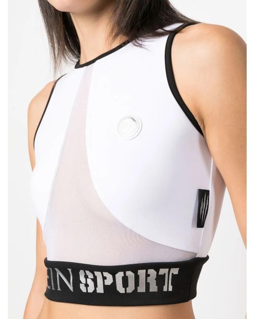 Philipp Plein Cropped Top in het White