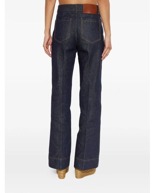 Victoria Beckham Blue Alina Jean Flared-Leg Jeans