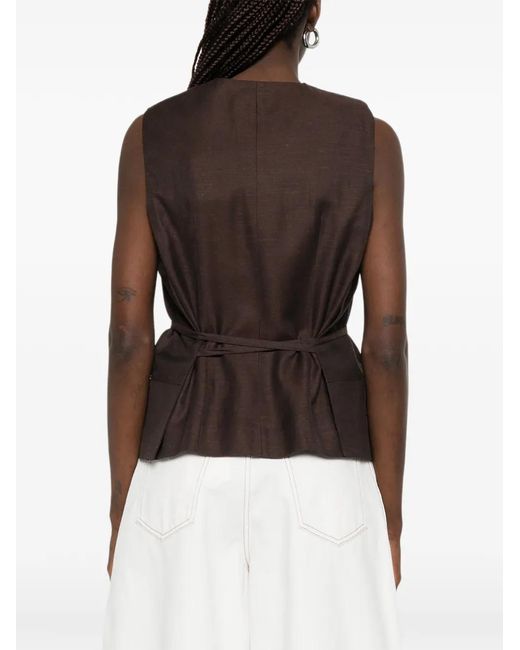 Herskind Brown Samos Button-Up Waistcoat