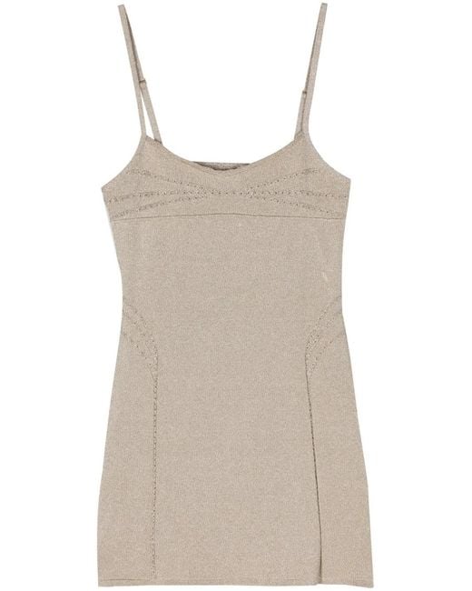 Jacquemus Natural La Robe Fiesta Glitter Minidress