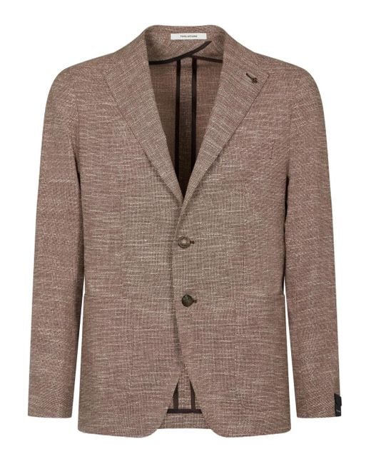 Blazer Monopetto di Tagliatore in Brown da Uomo