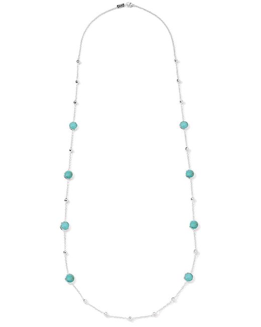 Ippolita White Lollipop Turquoise And Ball Station Necklace