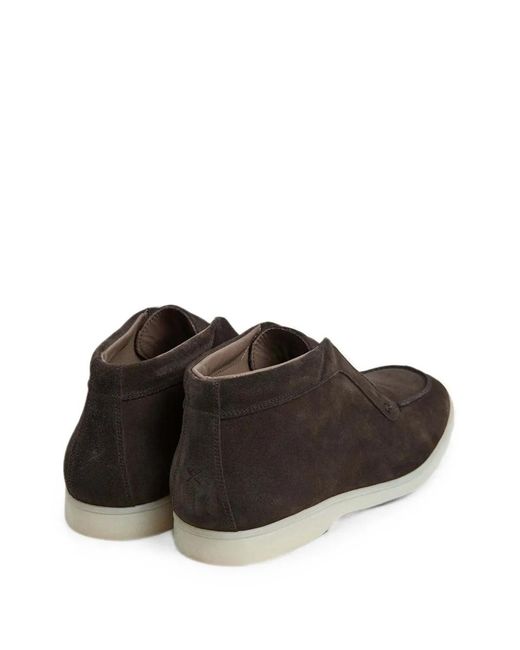 Hackett Brown Almond-Toe Boots for men