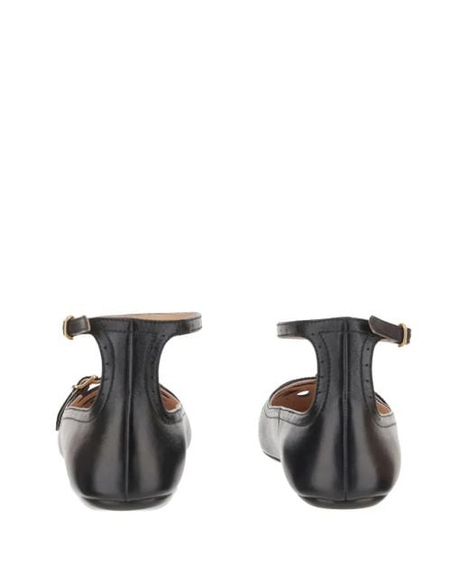 Chloé Black Leather Ballet Flats 'Misty'