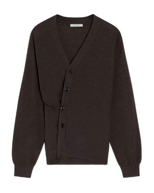 Lemaire Black Cardigan Mit V-Ausschnitt