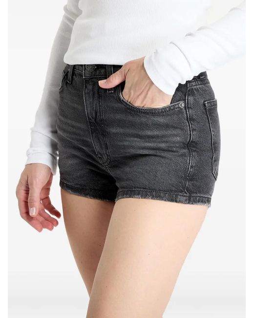Guess Blue Raw-Cut Denim Shorts