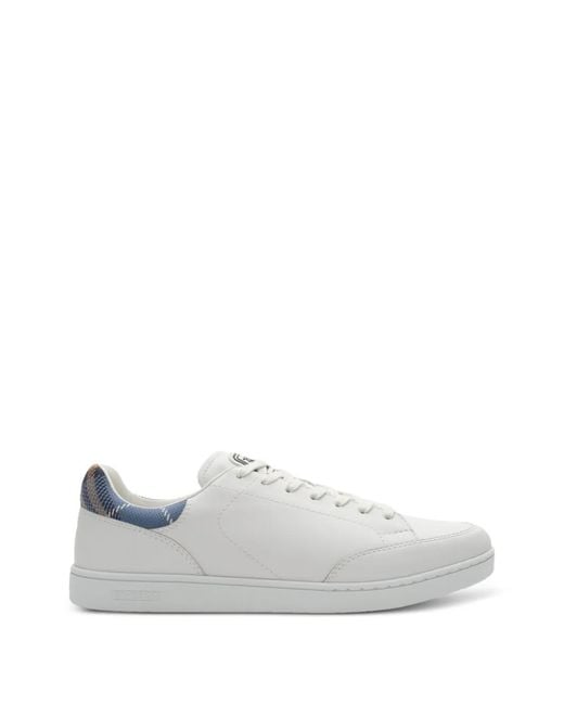 Burberry White Leather Set Sneakers for men