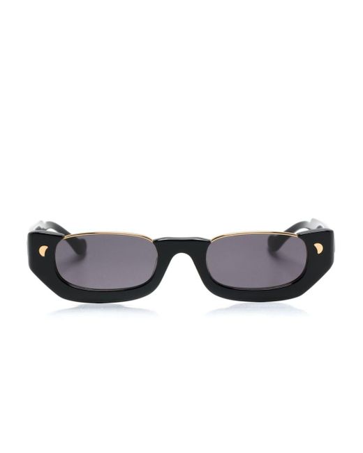 Nanushka Black Zorea Rectangle-frame Sunglasses
