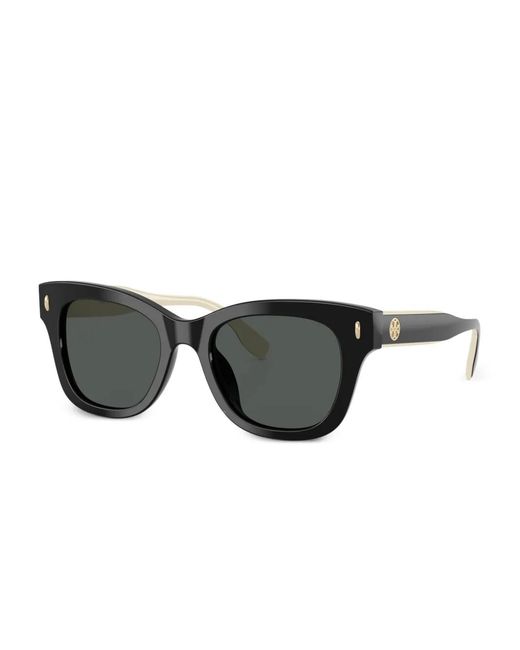 Tory Burch Black Two-Tone Square Sunglasses