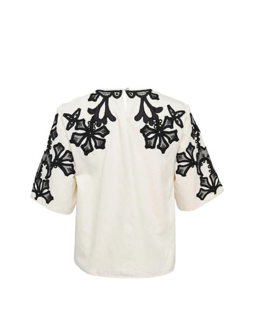 Ulla Johnson White Embroidered Blouse