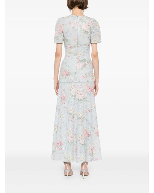 Abito Con Stampa A Fiori di Needle & Thread in White