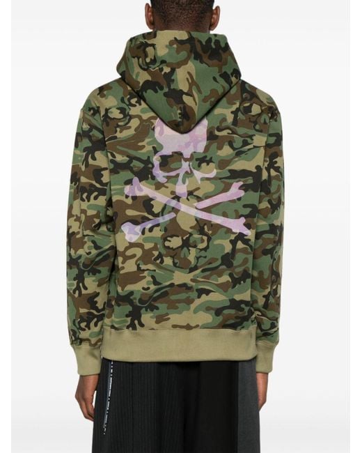 Mastermind Japan Green Camouflage-print Cotton Hoodie for men