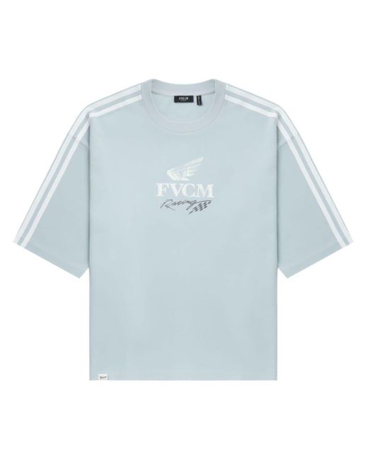 FIVE CM Blue Logo-print Cotton T-shirt for men