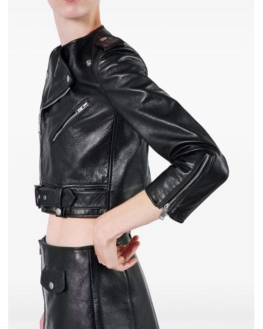 Prada Black Leather Biker Jacket