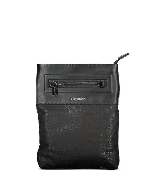 Calvin Klein Black Sac Porté Épaule À Motif Monogrammé for men