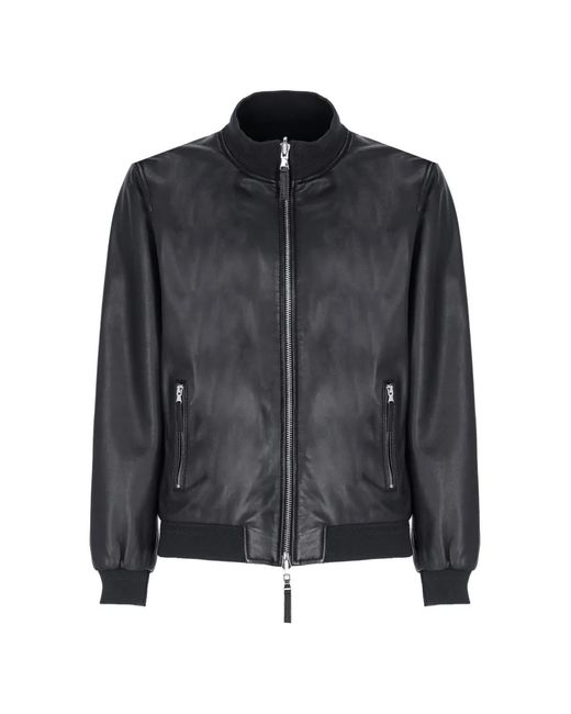 The Jack Leathers Black Dennis Bomber Jacket for men