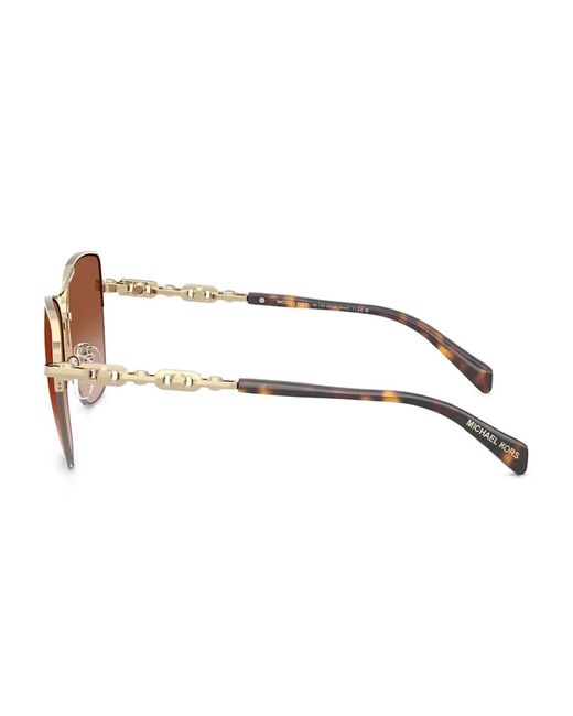 Michael Kors Brown Dorado Beach Chain-Embellished Sunglasses