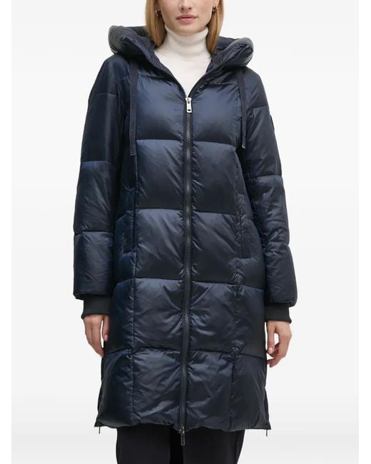 Mos Mosh Blue Mmnova Hooded Quilted Coat