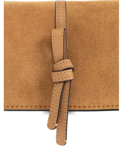 Kate Spade White Small Loop Suede-Panelled Knotted Shoulder Bag