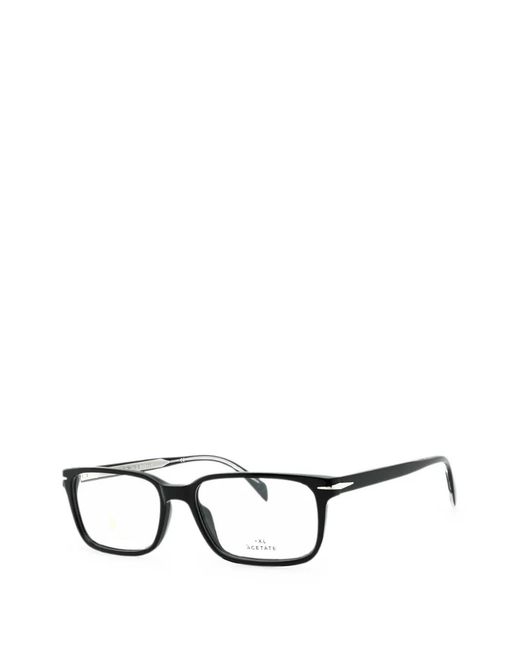 David Beckham Black Rectangle-Frame Glasses for men