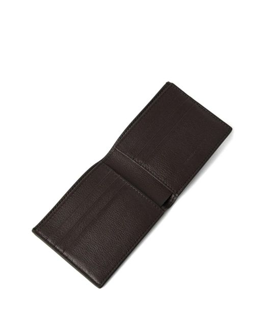 Brunello Cucinelli Black Logo-Embossed Leather Wallet for men