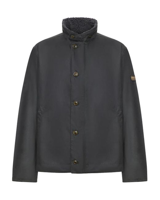 Barbour Gray Cotton Fleece-Lined Jacket for men