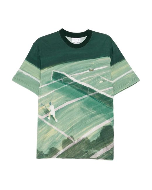 Camiseta con estampado gráfico Lacoste de hombre de color Green