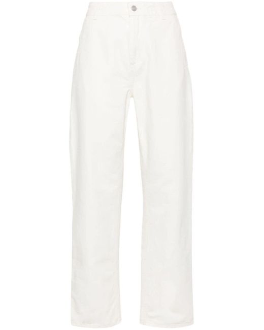 Pantalones rectos W Pierce Carhartt de color White