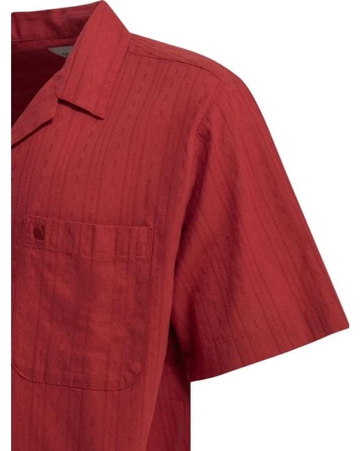 Carhartt Red Chemise Rayée Gareth for men
