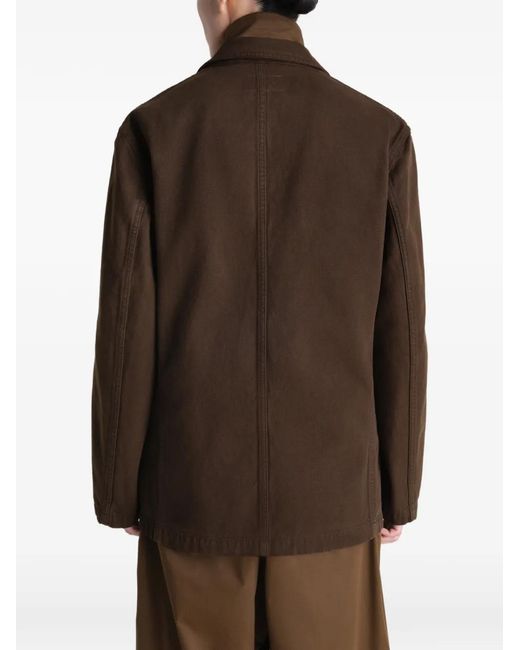 Lemaire Brown Single Breasted Tailored Jacket