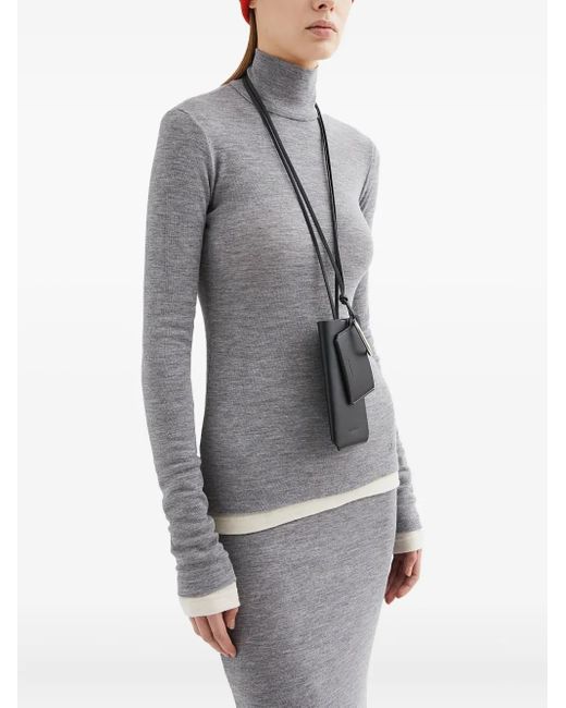 Jil Sander Gray Wool Layered T-Shirt