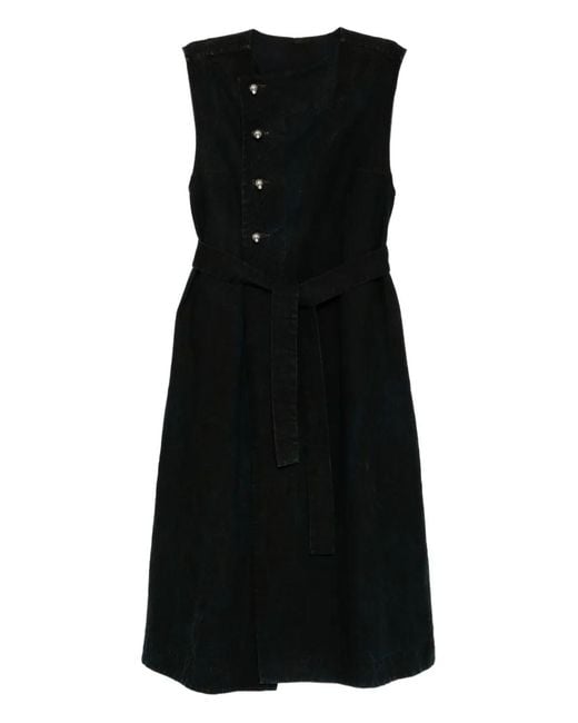 Kinyan Lam Black Hand Embroidery Sleeveless Coat