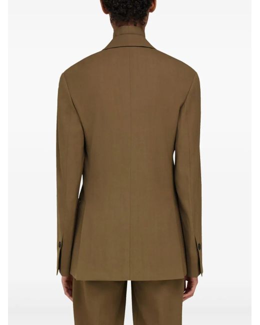 Ferragamo Green Single-Breasted Blazer
