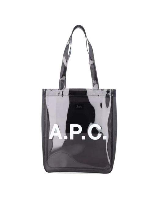 A.P.C. Black Sac Cabas Lou À Logo