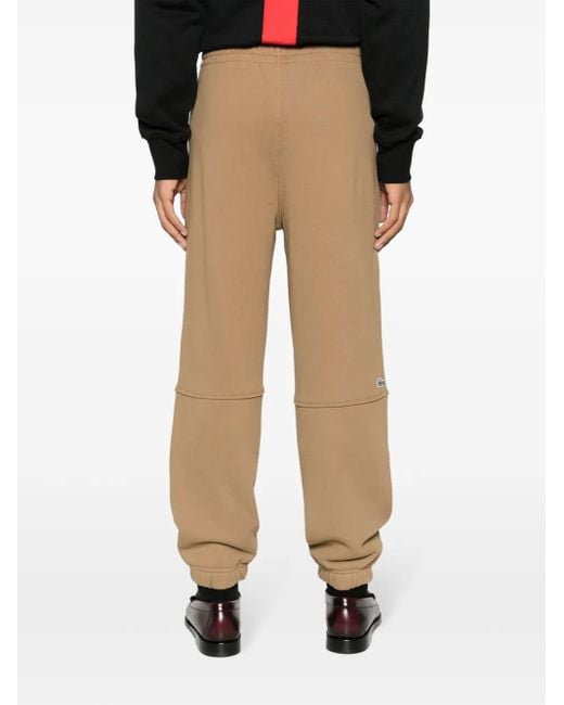 Lacoste Natural Logo-Patch Cotton Track Pants